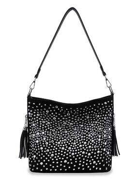 NWT Glamorous Rhinestone Hobo Crossbody Sling Bag